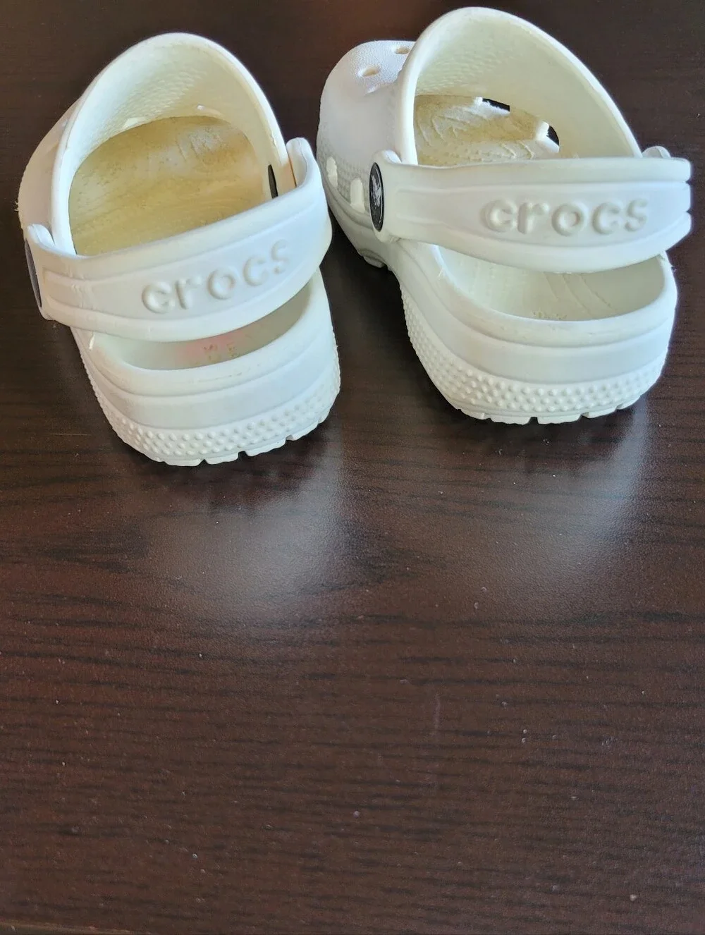 Little Kiddie Crocs White Pretty Good Condition 8 C